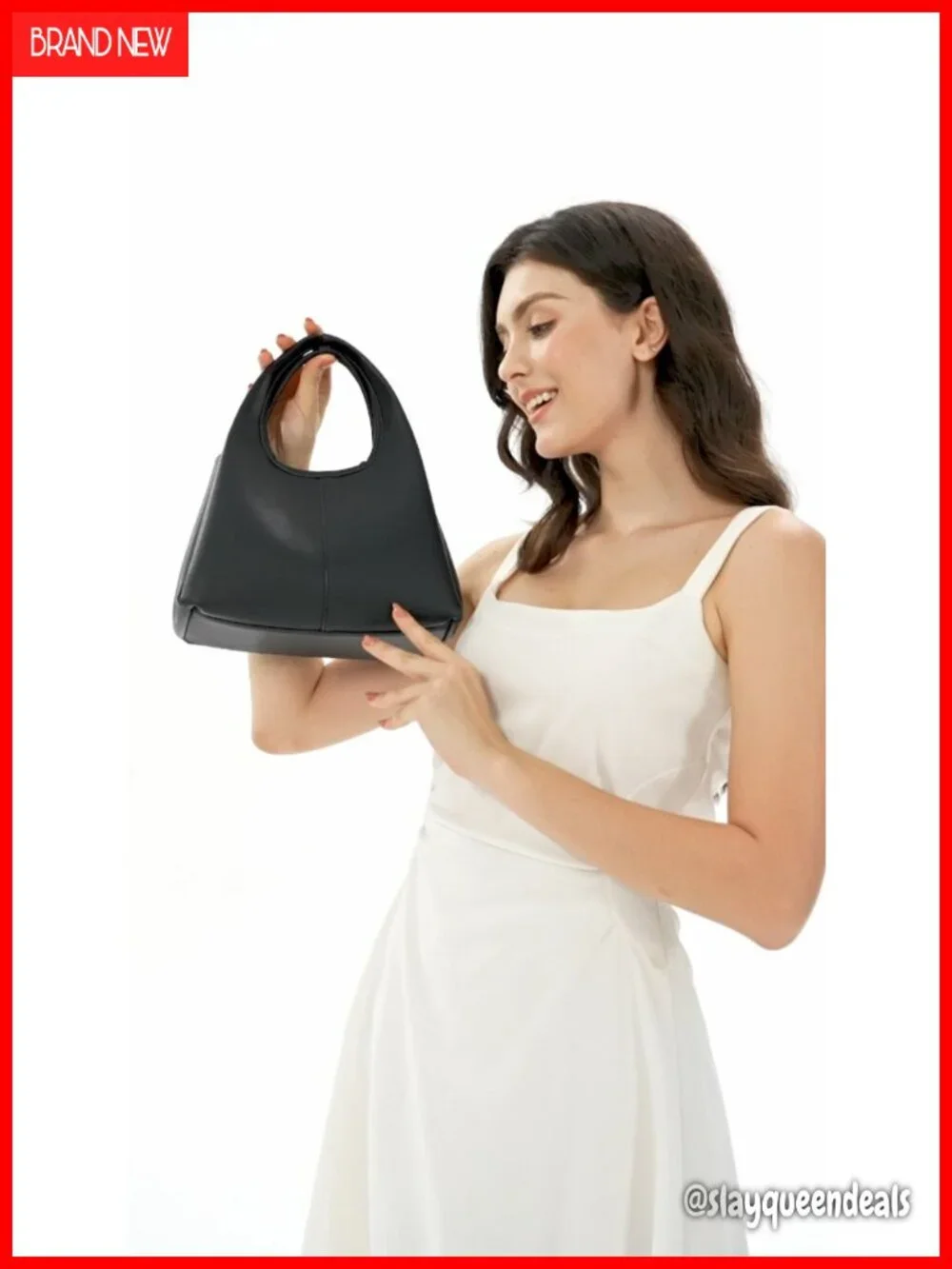 Faux Leather Hobo Satchel Crossbody Handbag with Adjustable Strap